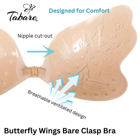 Butterfly Wings Bare Clasp Reusable Adhesive Bra - Baretique