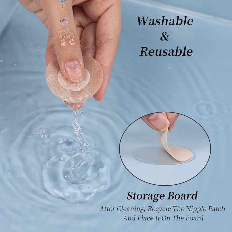 Men Soft Fabric Reusable Nipple Protectors - Washable and Sweatproof