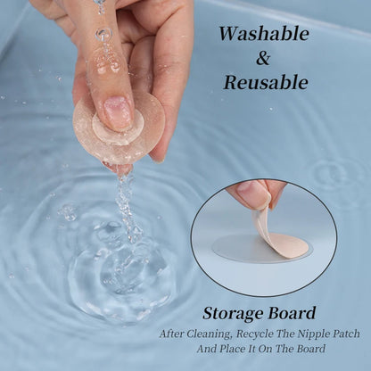 Men Soft Fabric Reusable Nipple Protectors - Washable and Sweatproof