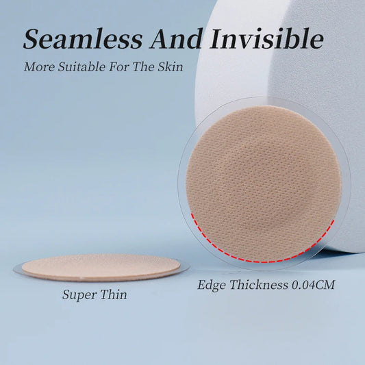 Men Soft Fabric Reusable Nipple Protectors - Washable and Sweatproof