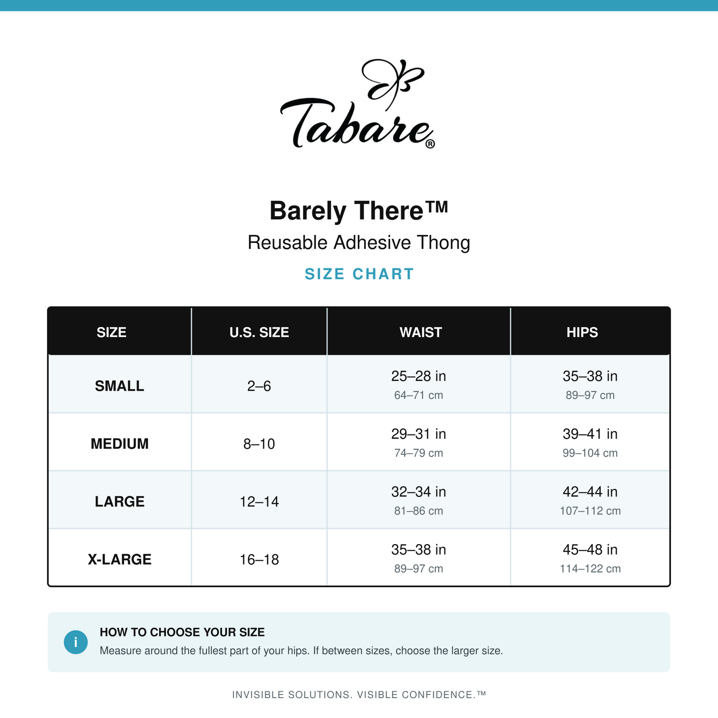 Barely There™ Reusable Adhesive Thong