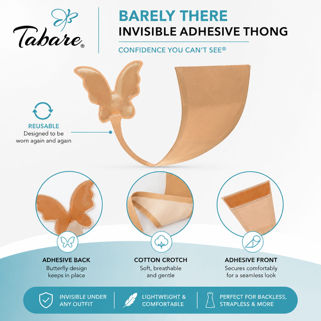 Barely There™ Adhesive Thong - Invisible Panty