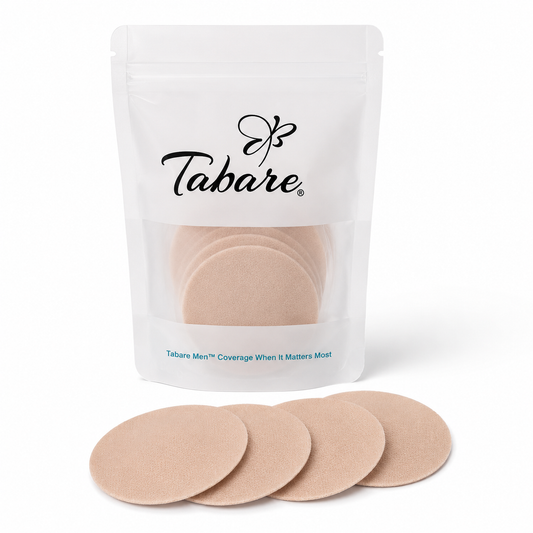 Men Soft Fabric Reusable Nipple Protectors - Washable and Sweatproof