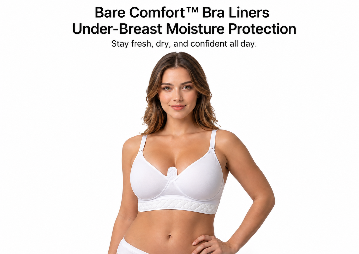 Bare Comfort™ Bra Liners for Under Breast Moisture Protection