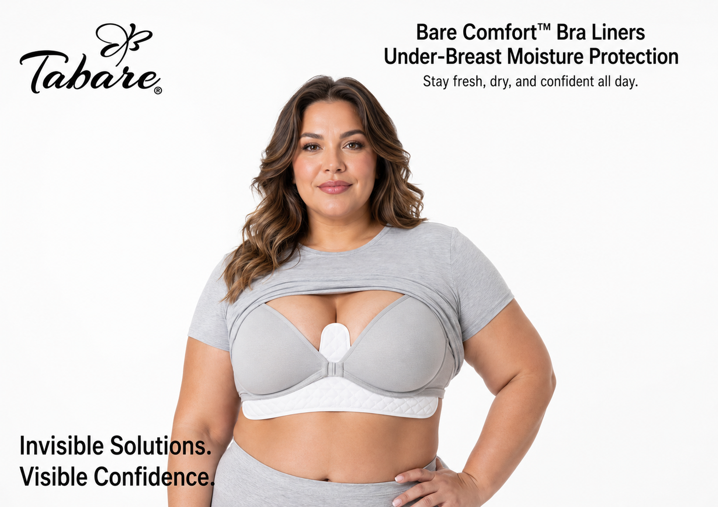 Bare Comfort™ Bra Liners for Under Breast Moisture Protection